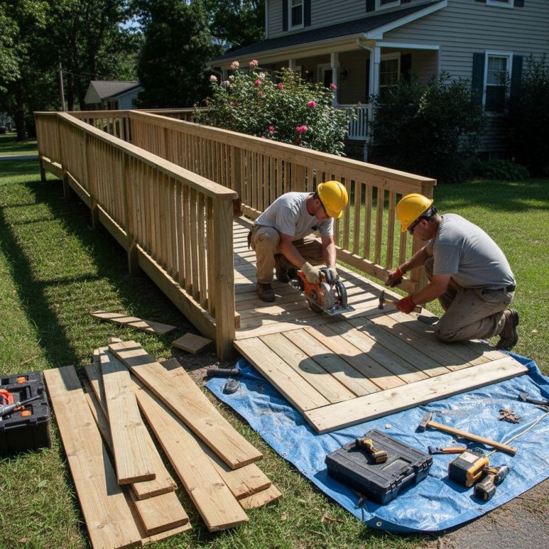 Handicap Ramp Installation detail